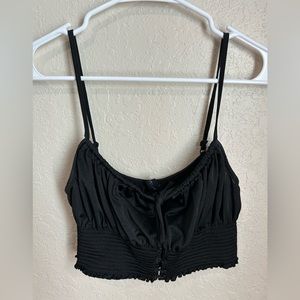 Out from Under Black Cropped Top in Size Medium